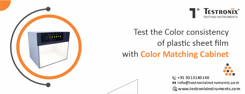 Test the Color of Plastic Sheet Film with Color Matching Cabinet