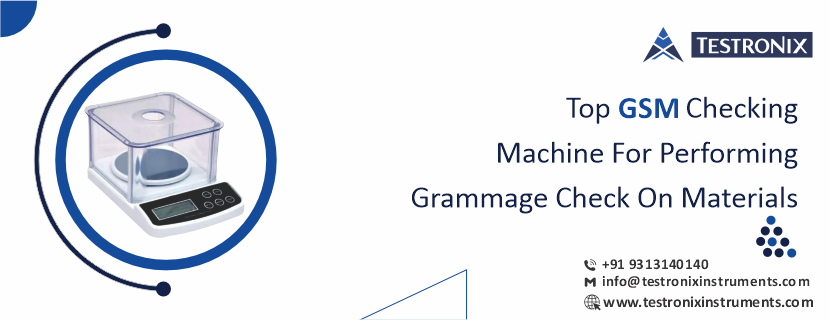 Top GSM checking machine for performing grammage check on materials