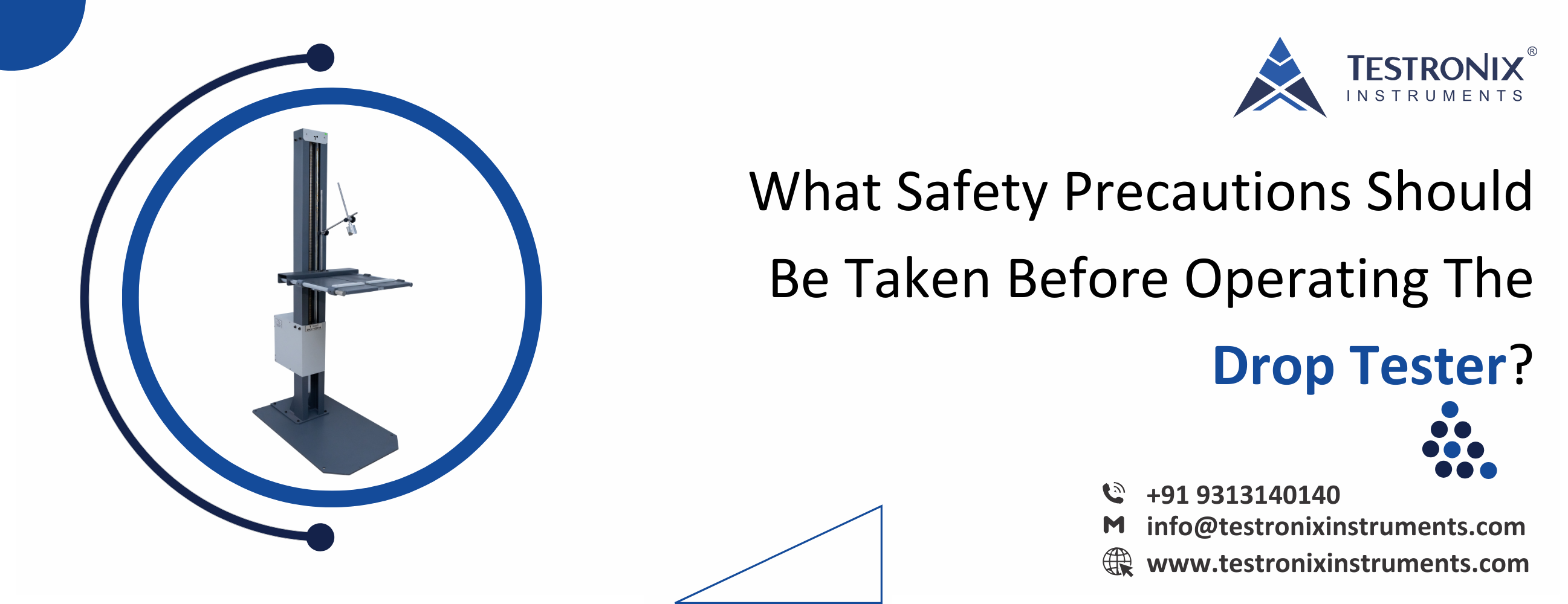 What safety precautions should be taken before operating the drop tester?