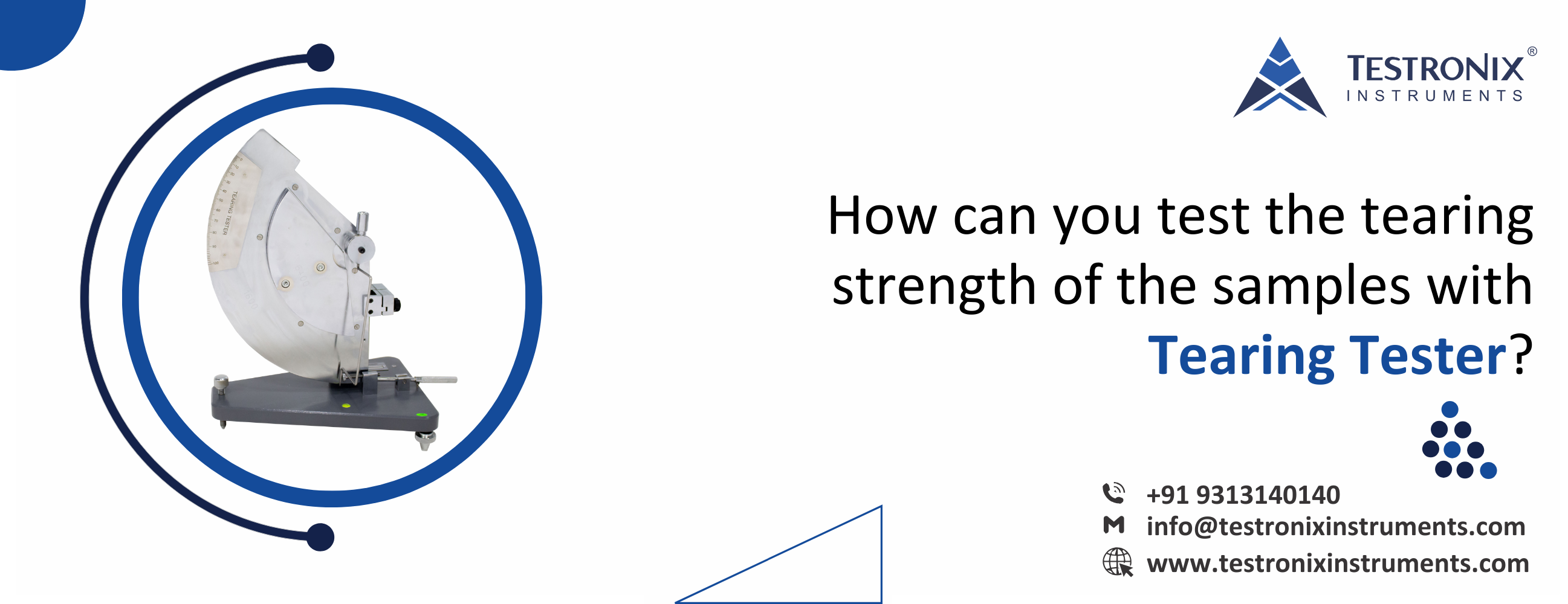 How can you test the tearing strength of the samples with tearing tester?