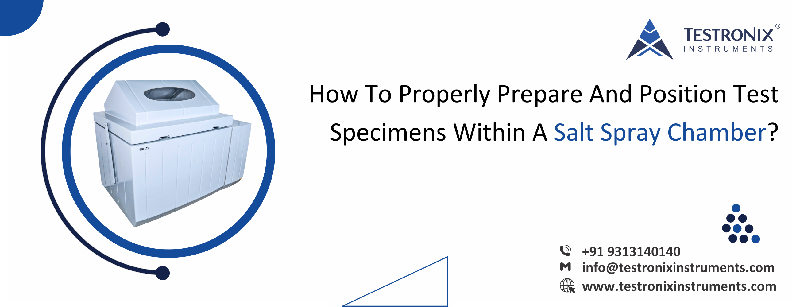 How to properly prepare and position test specimens within a salt spray chamber?
