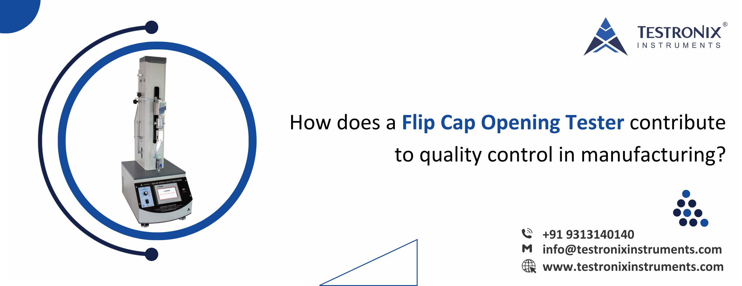 How does a Flip Cap opening tester contribute to quality control in manufacturing?