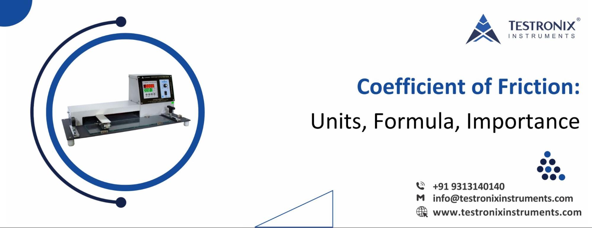 What is Coefficient of Friction: Units, Formula, and Its Importance