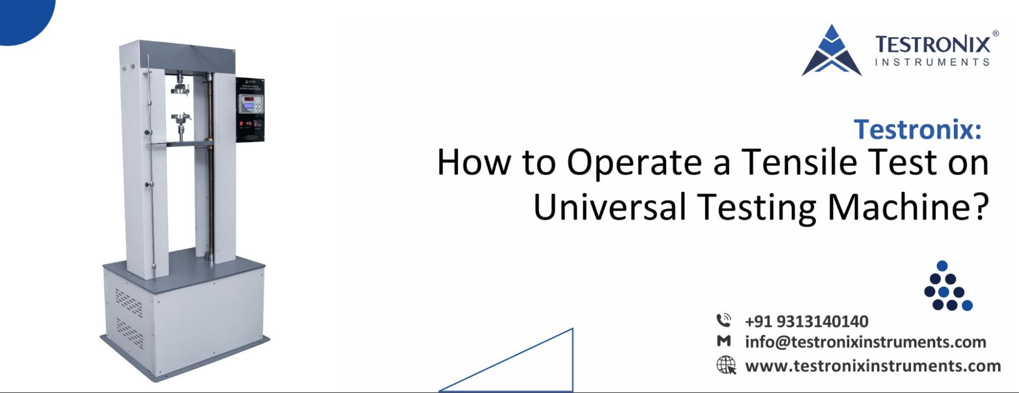 How to operate a tensile test on a universal testing machine?