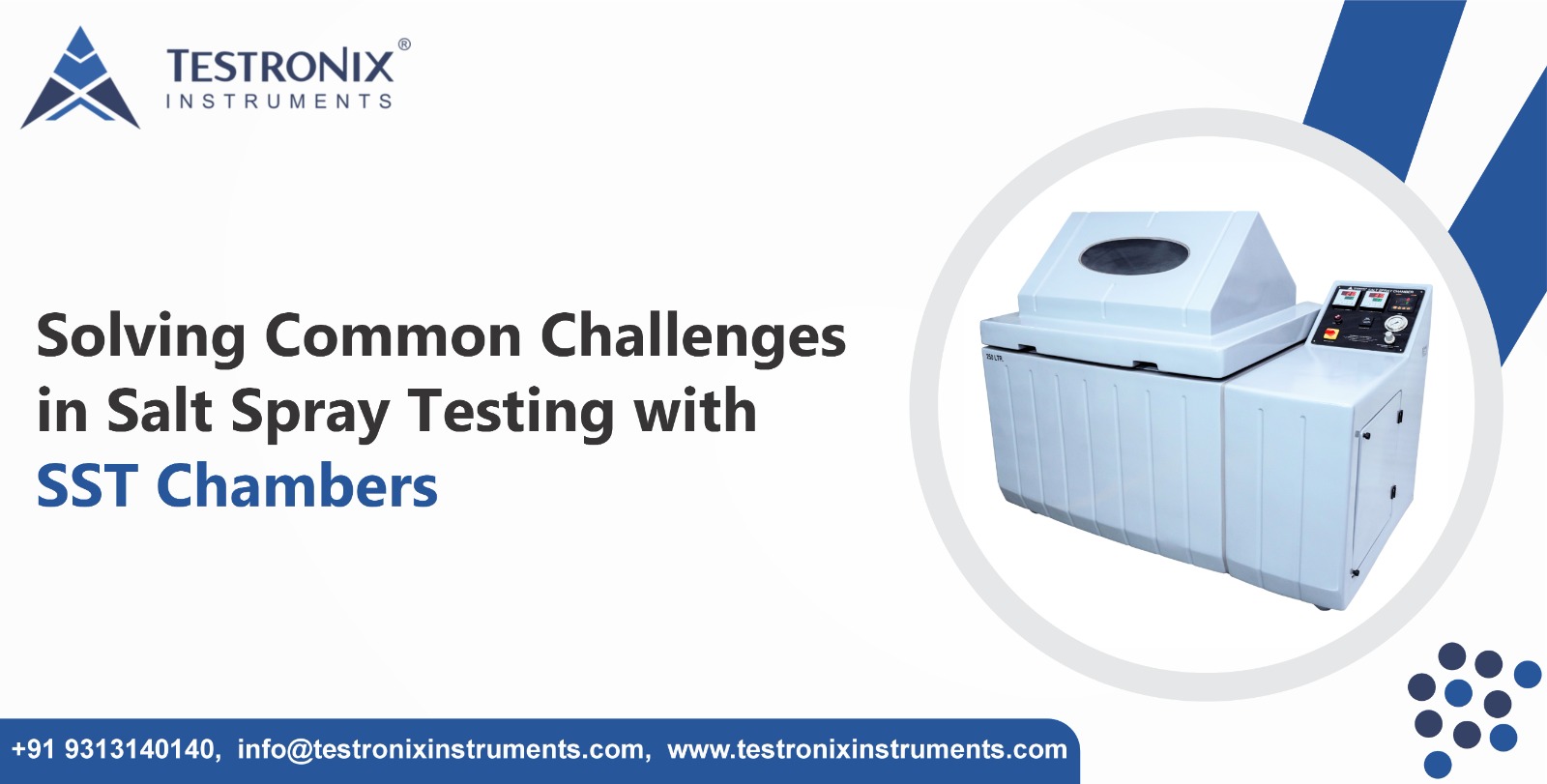 Solving common challenges in salt spray testing with SST chambers