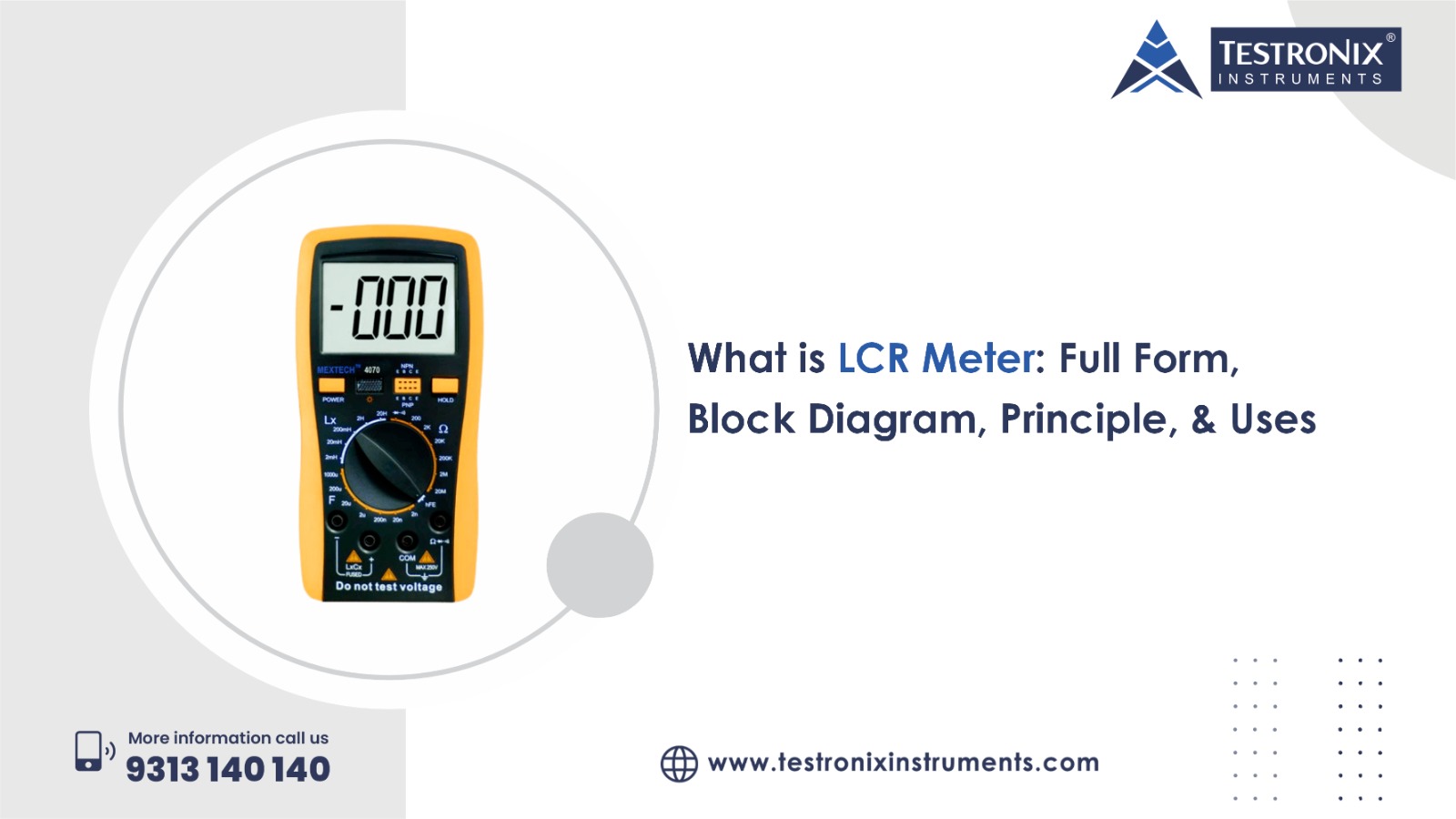 What is LCR Meter: Full Form, Block Diagram, Principle, &amp; Uses