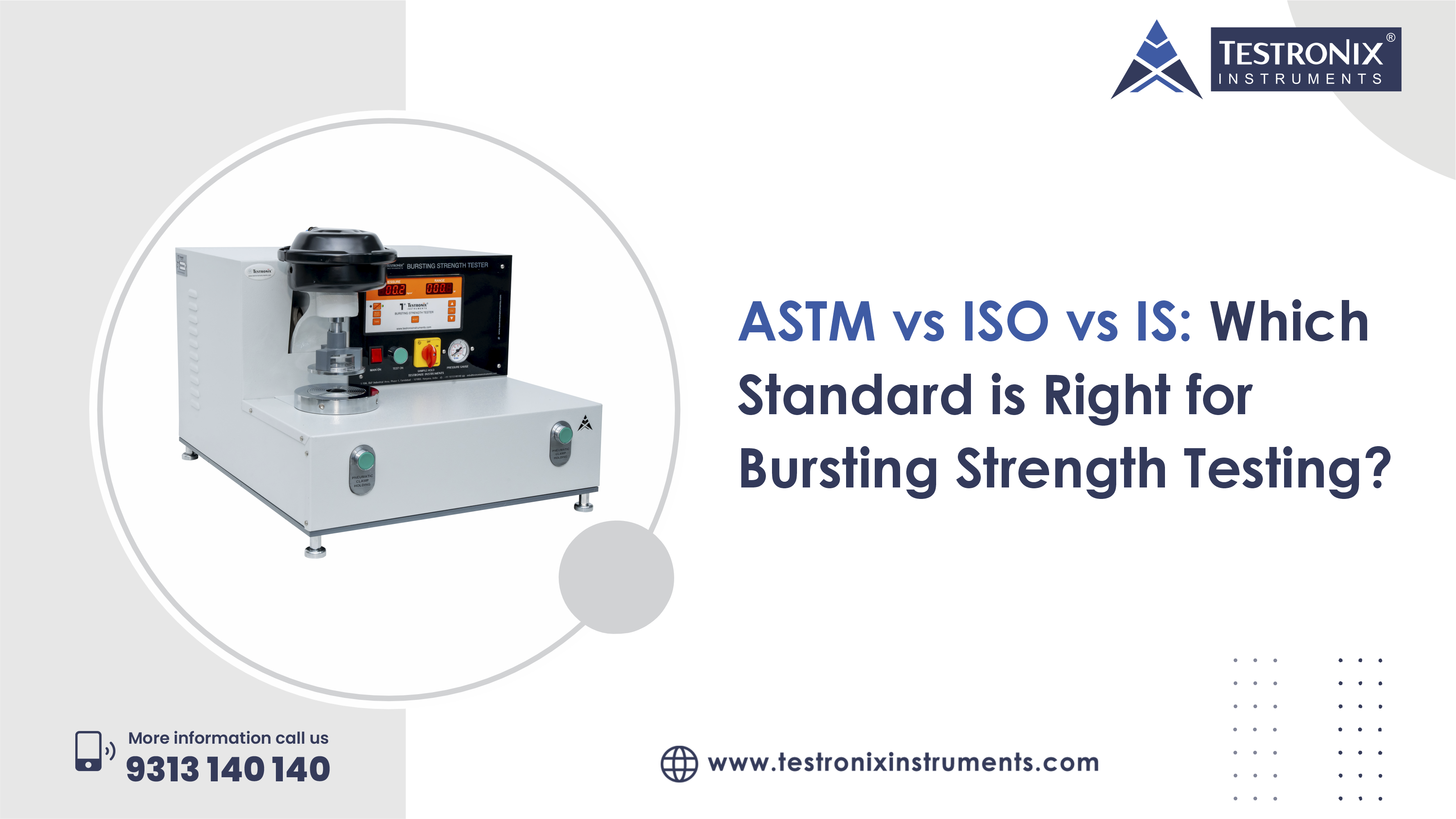 ASTM vs ISO vs IS: Which Standard is Right for Bursting Strength Testing?
