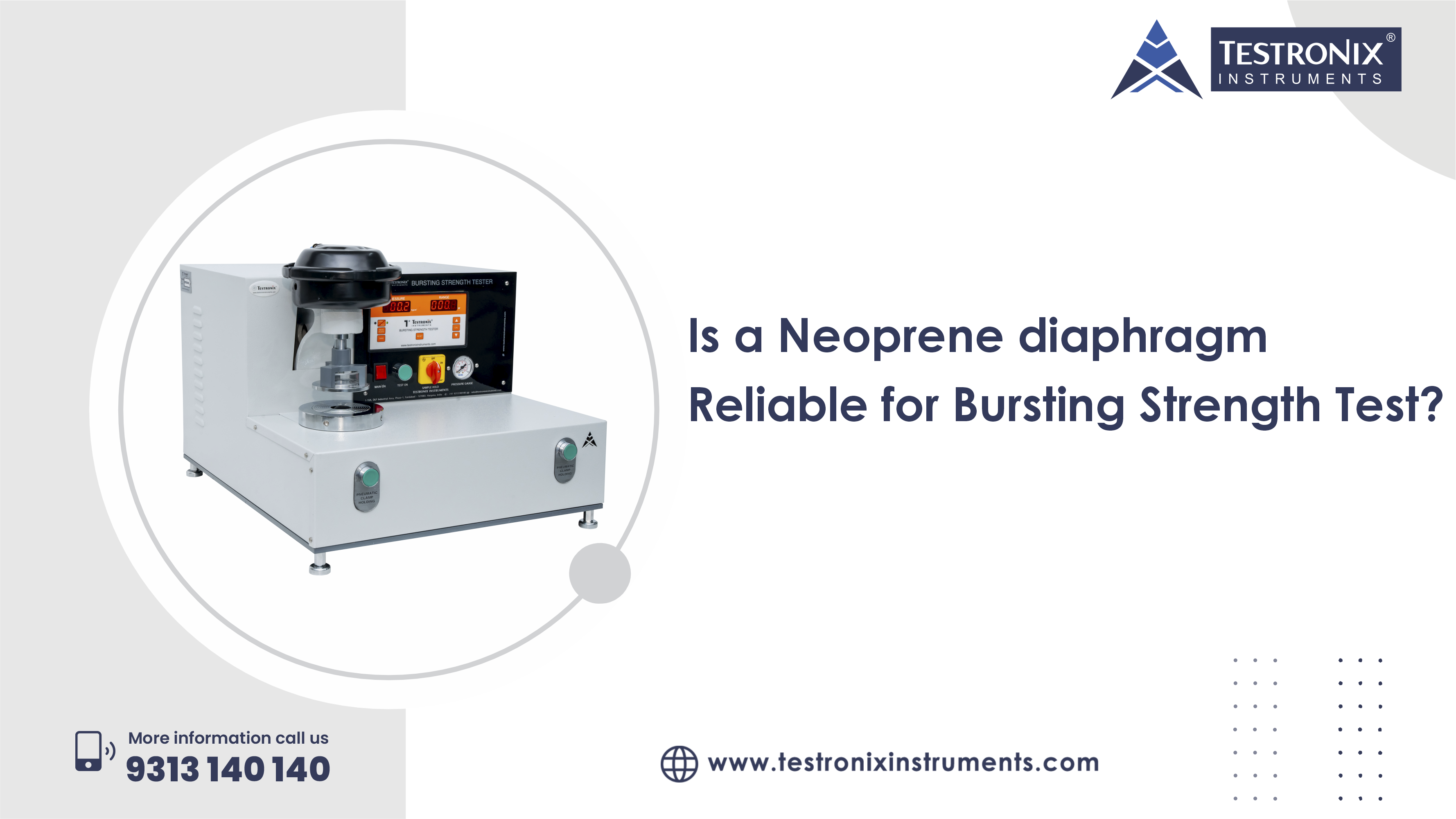 Is Neoprene Diaphragm Reliable for Bursting Strength Test?