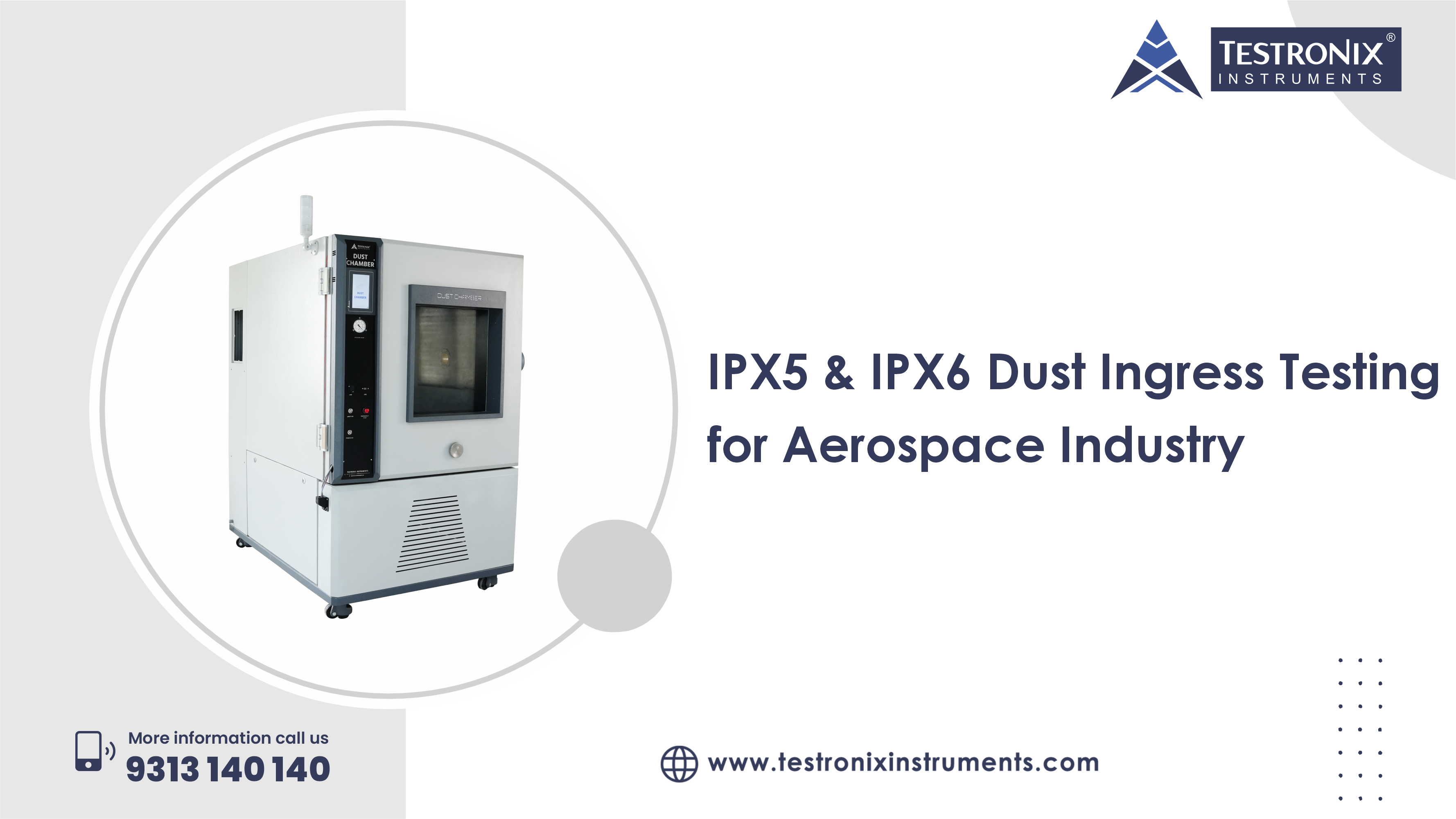 IPX5 &amp; IPX6 Dust Ingress Testing for Aerospace Industry