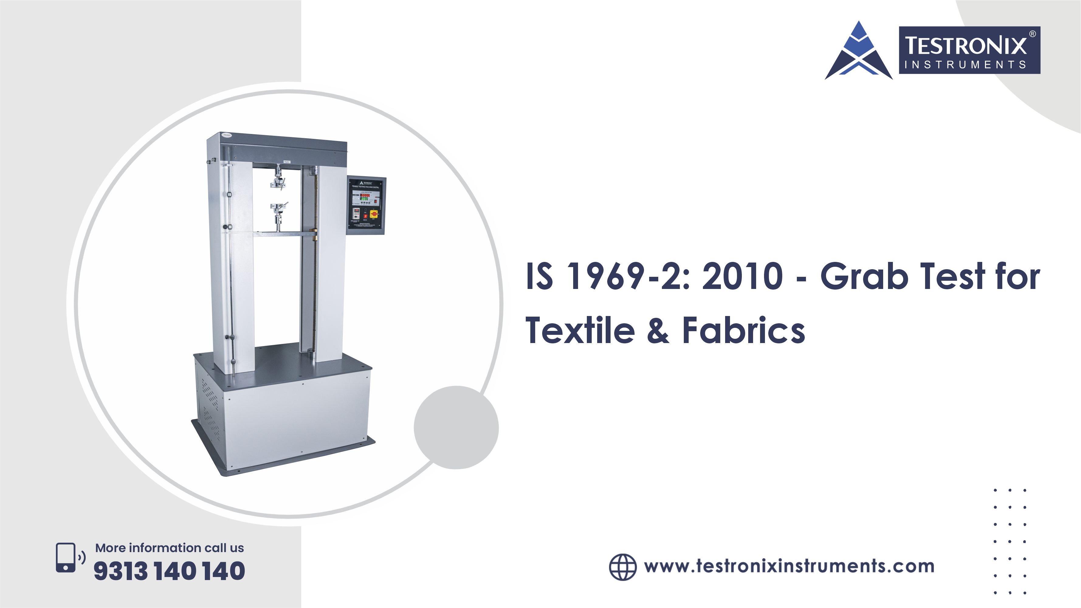 IS 1969-2:2010 - Grab Test for Textile &amp; Fabrics