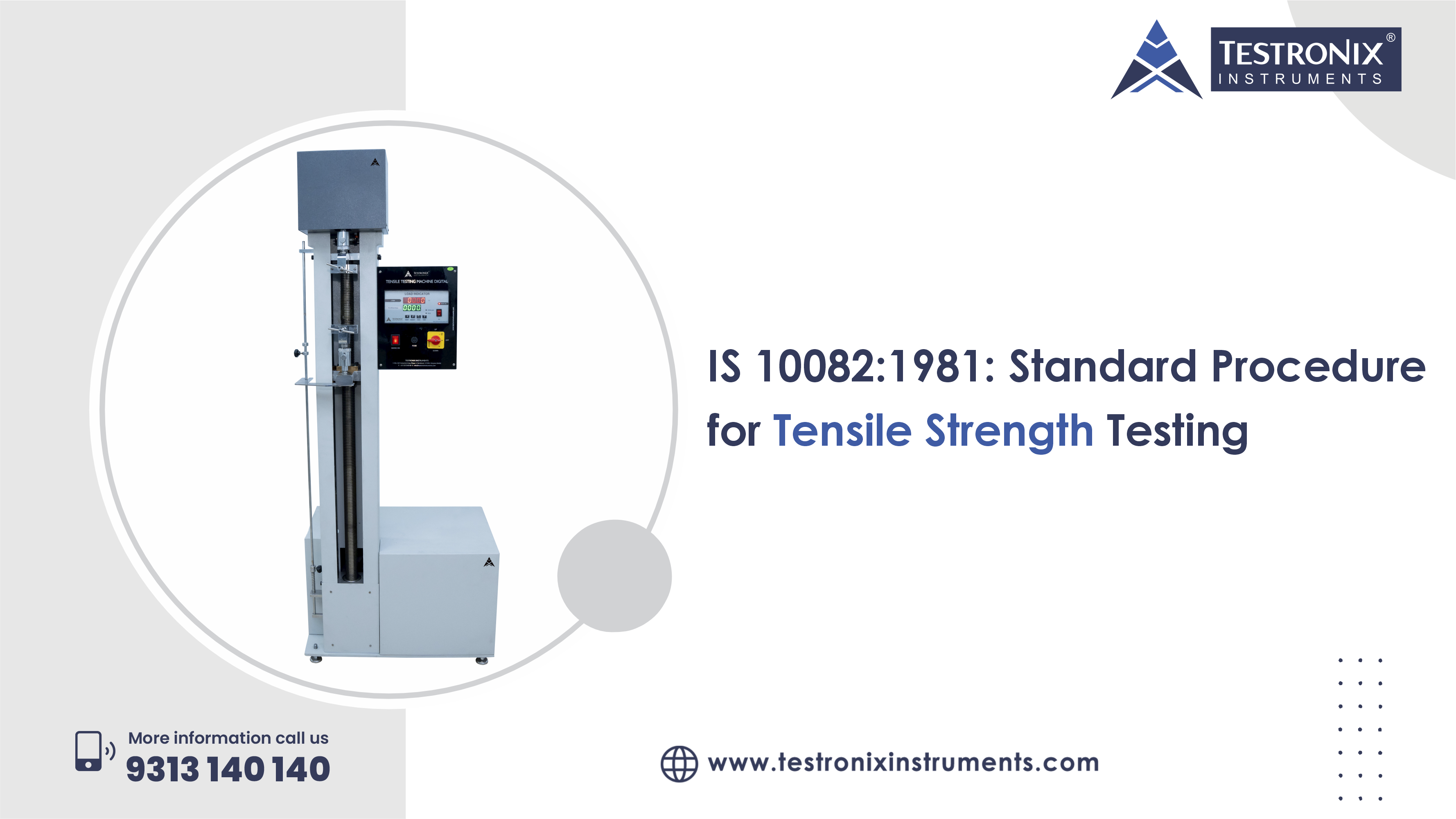 IS 10082:1981: Standard Procedure for Tensile Strength Testing