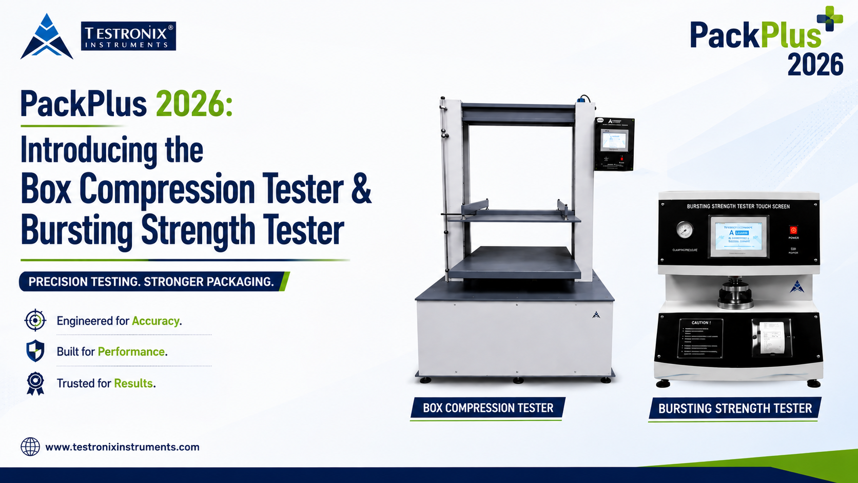 PackPlus 2026: Introducing the Box Compression Tester &amp; Bursting Strength Tester