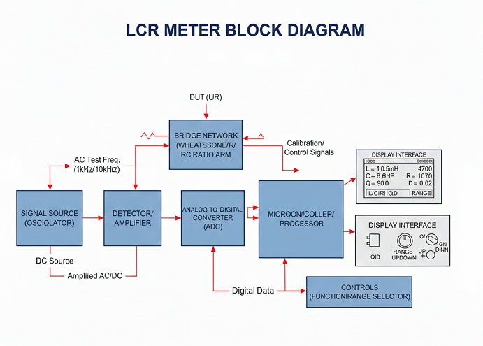 LCR Meter Block Diagram