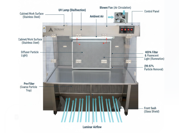Laminar Air Flow Hood Diagram