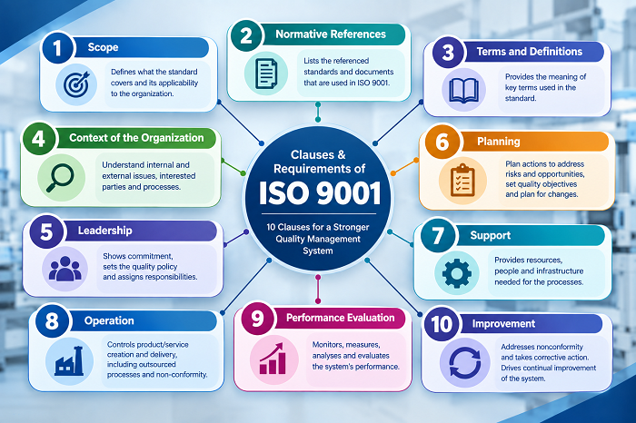 Clauses & Requirements of ISO 9001